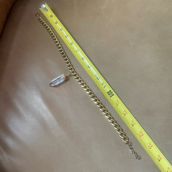 💎 Quartz crystal chunky curb chain necklace - Picture 10 of 11